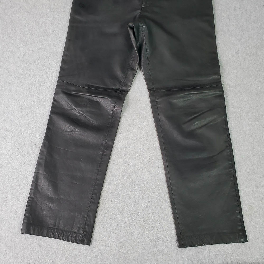 Vintage Versus Gianni Versace Leather Pants Fits 32x29 (Tag Sz 34) Black Italy - Picture 4 of 16